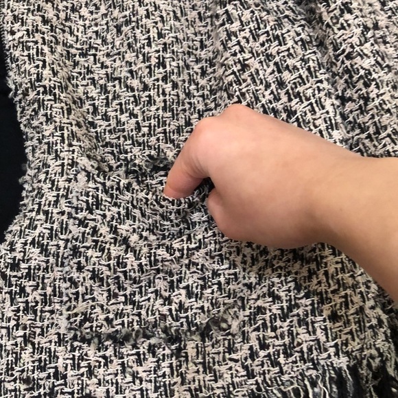 Rebecca Taylor Blazer Jacket Size 4 Cream Black Tweed - Picture 8 of 11